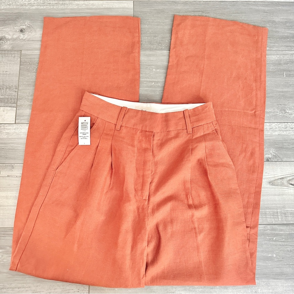 Aritzia Wilfred always effortless linen pants. Moroccan Spice